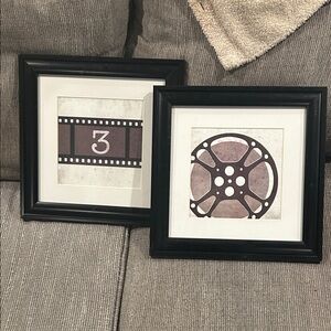 Black Framed Movie Reel Art Prints